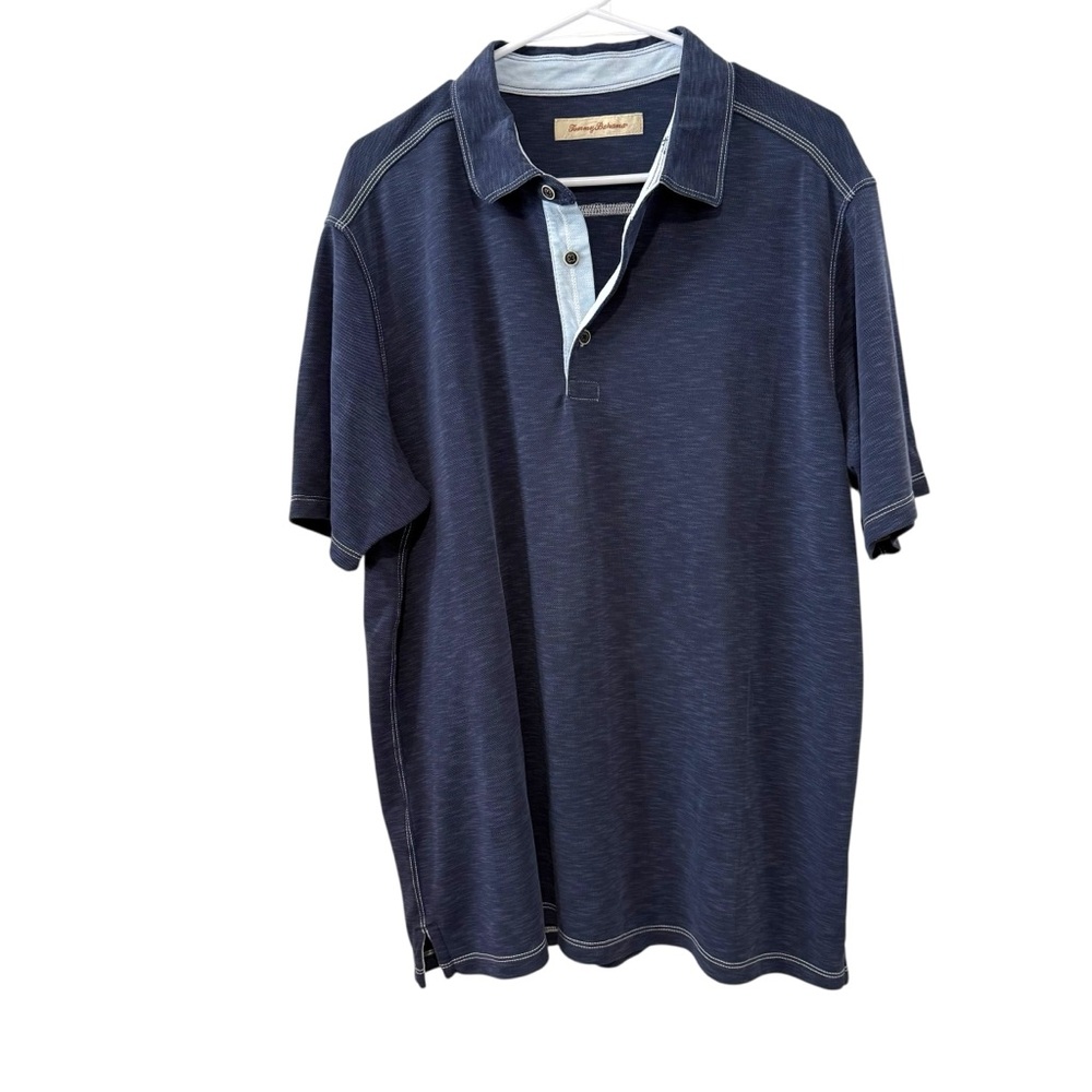 Tommy Bahama Men’s Polo Shirt XL Blue Modal Blend Short Sleeve Casual Top
